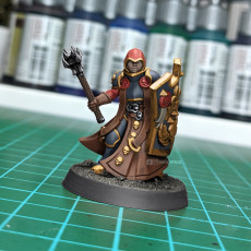 Picture of print of Grimtale. Inquisition set. Tabletop miniature. Holy sisters. Paladin