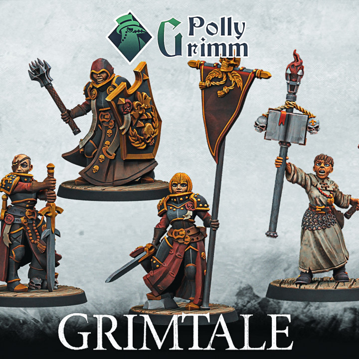 Grimtale. Inquisition set. Tabletop miniature. Witch hunter image