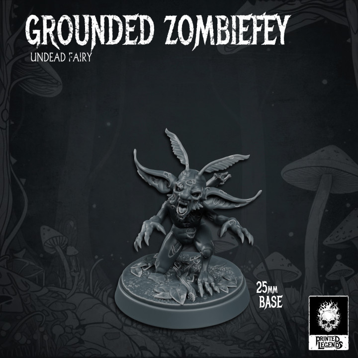 Undead Grounded Zombiefey 02 (25mm Base)