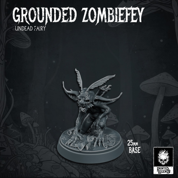 Undead Grounded Zombiefey 03 (25mm Base)