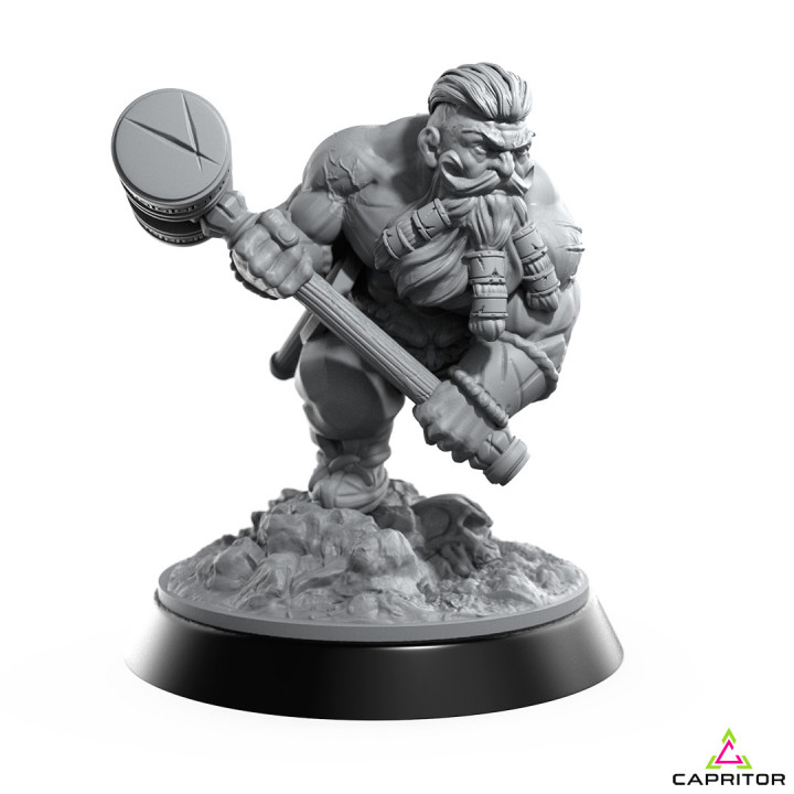 Dwarf Berserker with Warhammer 28mm Scale