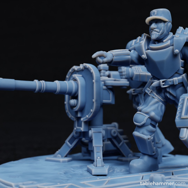 Factory Guard Heavy Cannon - human heavy weapon team (Accell Union) image