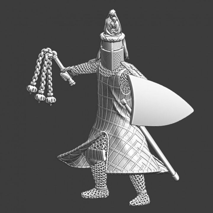 Medieval "Virgin Mary" knight with flail image