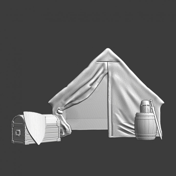 Medieval infantry tent - with accessories image