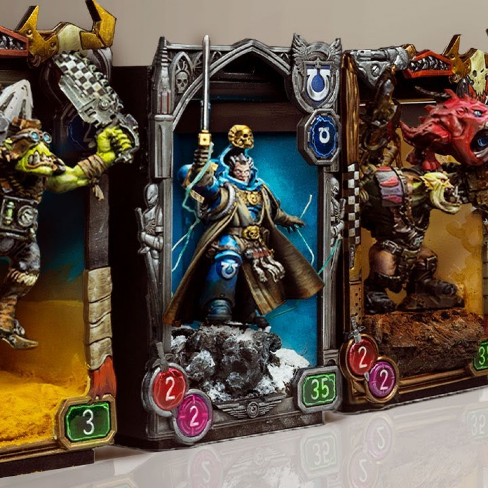 3D Printable Orc frame for mini diorama, Warpforge fanart, 40k by