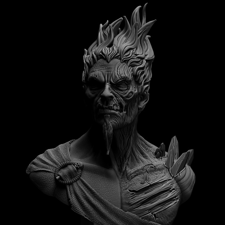 3D Printable Hades Bust (Pre-Supported) by Fotis Mint Studios