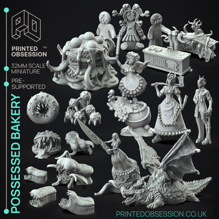 Possessed Bakery - 17 Model Pack - PRESUPPORTED - Illustrations & Rules image