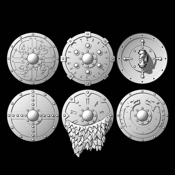 3d Printable Viking Shields By The Custom Bit