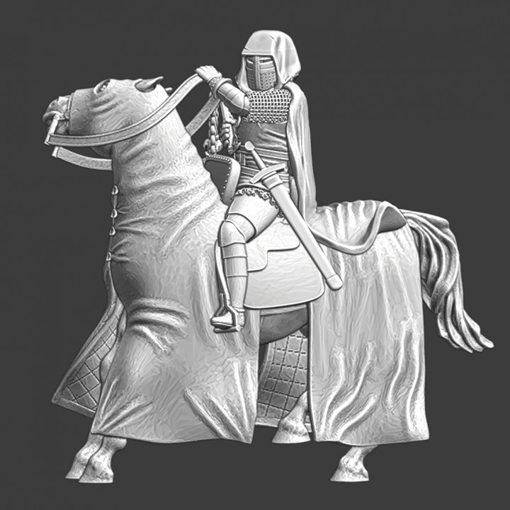 Mounted Leper Knight with flail - Lazarus Order image