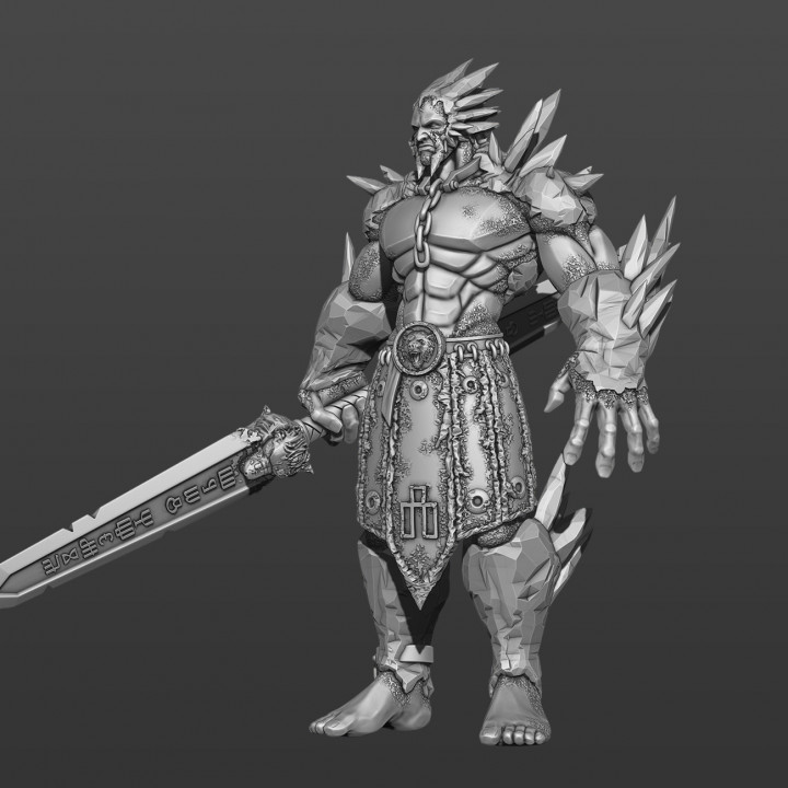 3D Printable Mraz, god of winter (presupported) 28mm scale by Vice