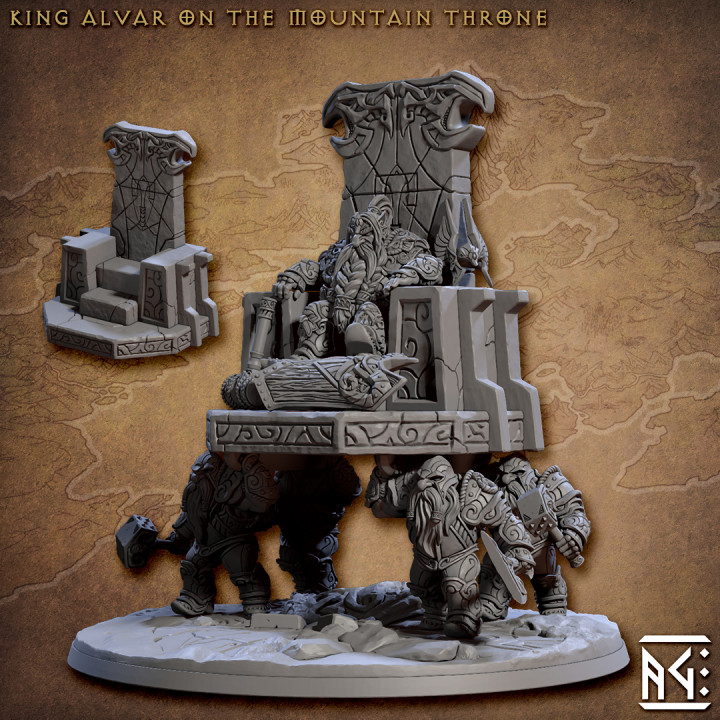 King Alvar on The Mountain Throne (Defenders of Lok-Badar II) image