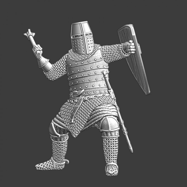 Medieval Danish Crusader knight with mace image