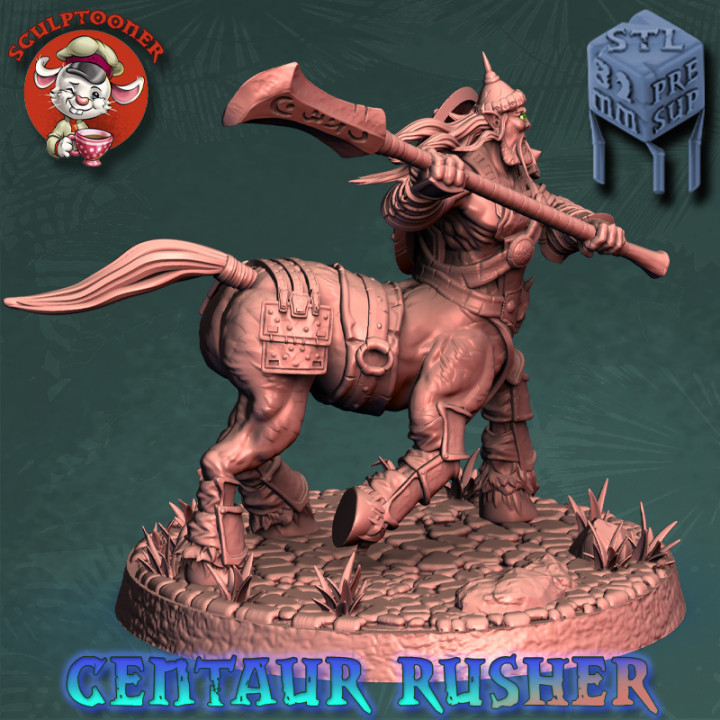 Centaur Rusher-32mm pre-supported miniature