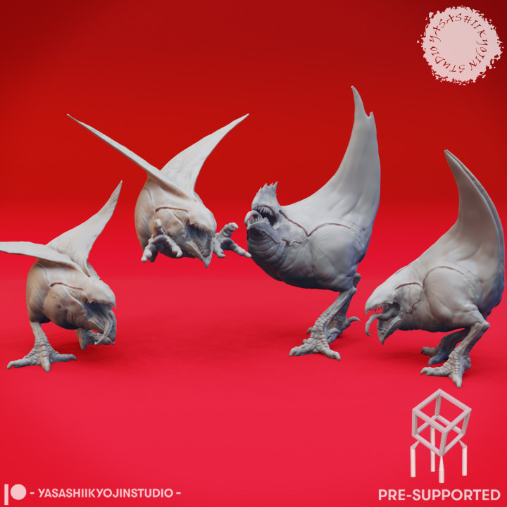 Abyssal Chicken Mob - Tabletop Miniatures (Pre-Supported) image