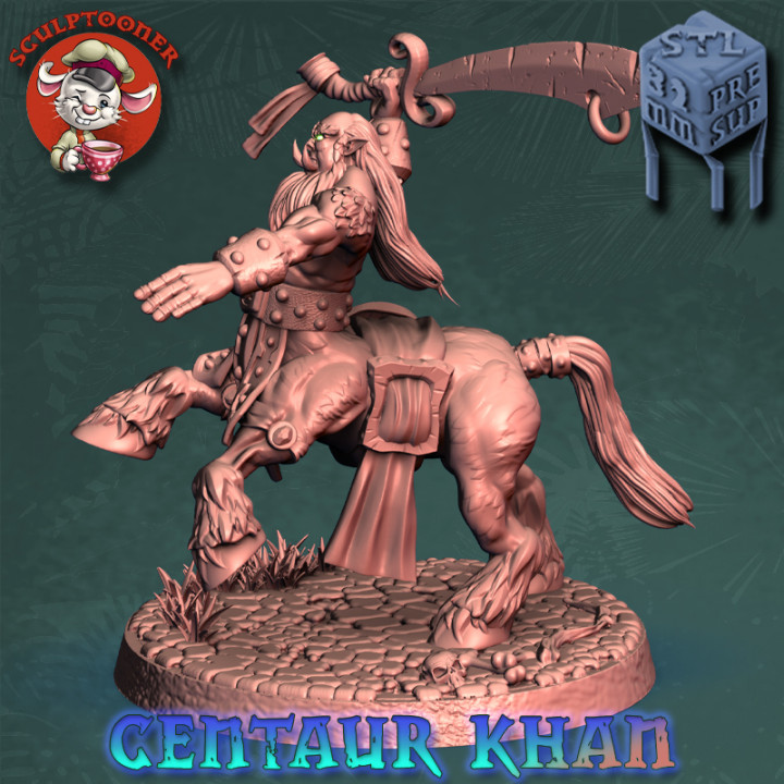 Centaur Khan attack-32mm pre-supported miniature