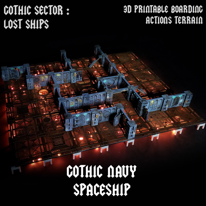 Gothic Navy Spaceship - A boarding action terrain's Cover