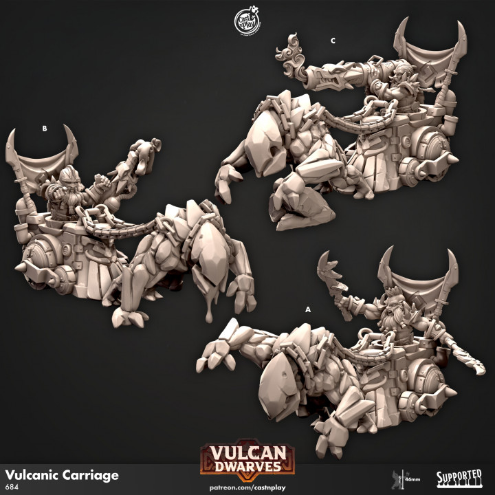 Vulcanic Carriage - Dwarf (Pre-Supported)