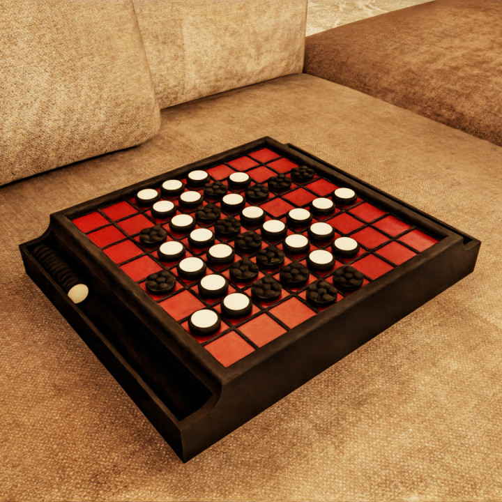 3d printable reversi board game by lazy bear