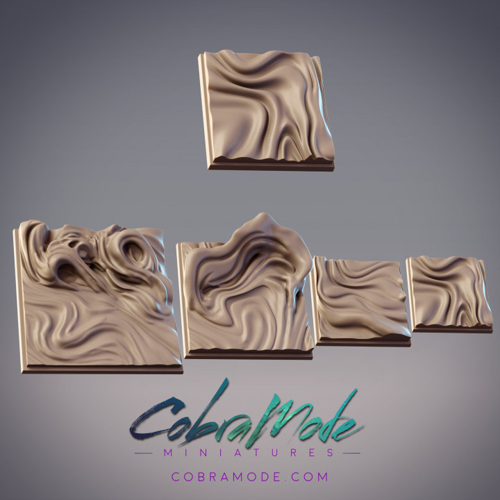 Wind Sculpted Stone Square Base Pack (4pcs) image