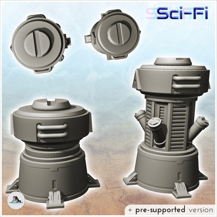 3D Printable Set of two extraction machines for planetary base (5 ...