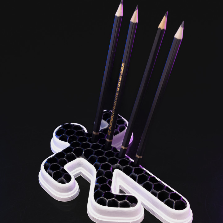 Chalk Outline Pencil Holder