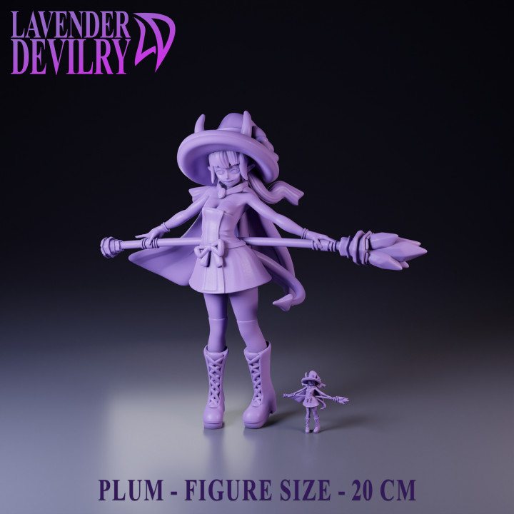 Plum (Figure Scale), Magical Mischievous Miscreant Tiefling Witch Girl image