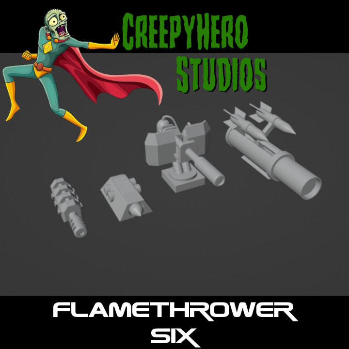 Gaslands Flamethrower Six Set image