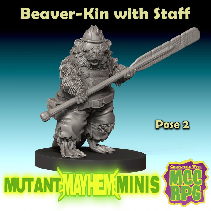 Beaver-Kin with Staff, Pose 2 image