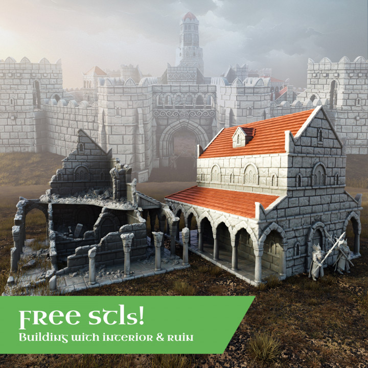 FREE Ivory City FronTiers Model - House - Interior and Ruined Version image