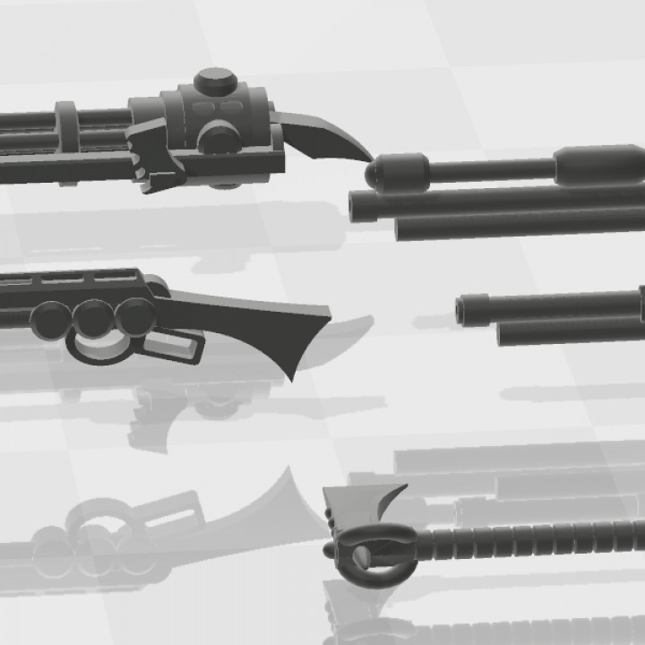 28mm heroic scale Wild West Sci-Fi weapons image