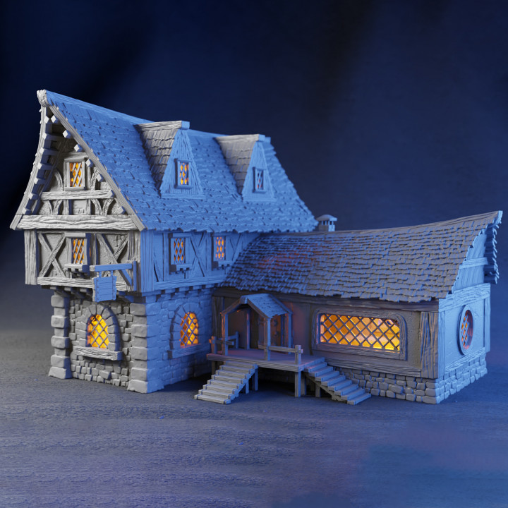 3 Medieval Tavern Houses (10mm) image