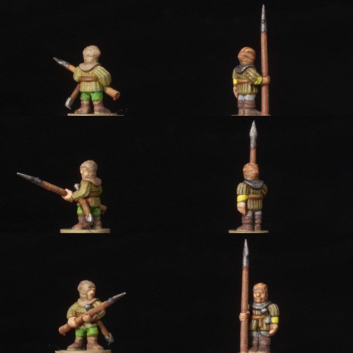 6-15mm Medieval Polearm Infantry (Spears, Bills & Voulges) (2 Poses) HYW-1 image