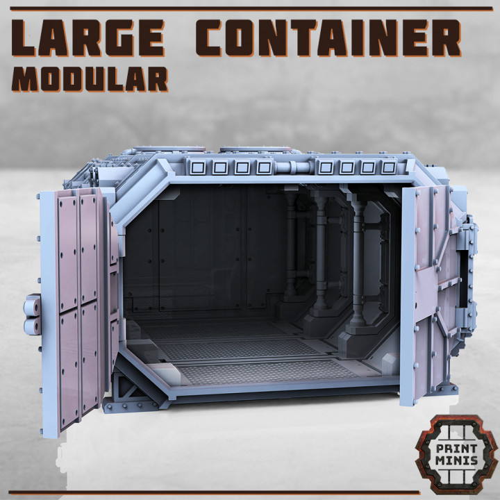3D Printable Bulk Shipping Container (modular) by Print Minis