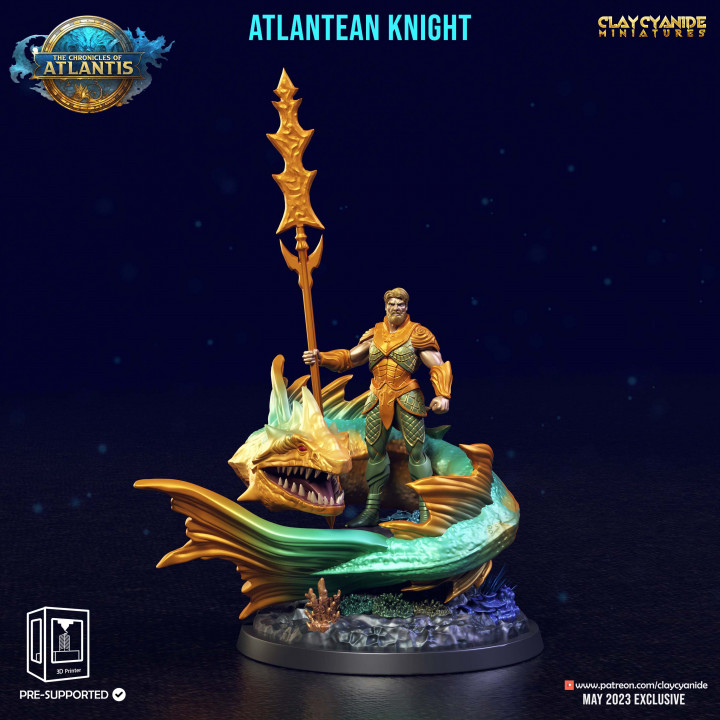 3D Printable Atlantean Knights by Clay Cyanide Miniatures