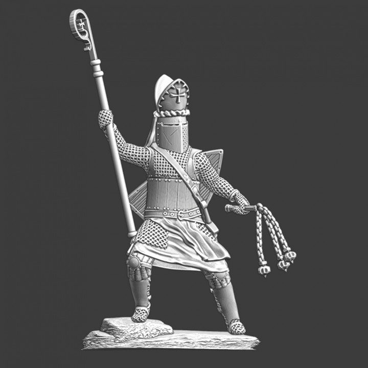 Medieval fighting bishop image