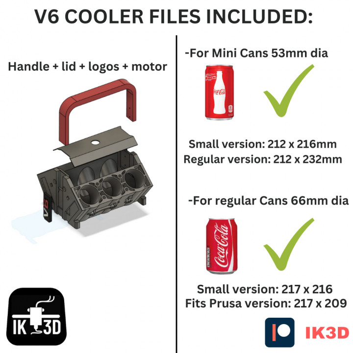 V4 AND V6 CAN COOLER / HOLDER EASY PRINT image