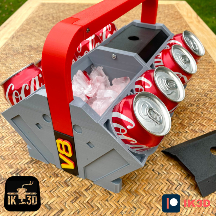 V8 CAN COOLER FOR REGULAR AND MINI CANS / FITS MOST PRINTERS image
