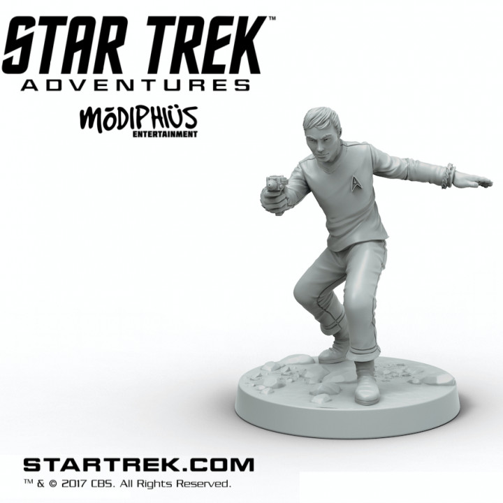 Star Trek Adventures - Print at Home - Miniatures TOS Bridge Crew - Hikaru Sulu image