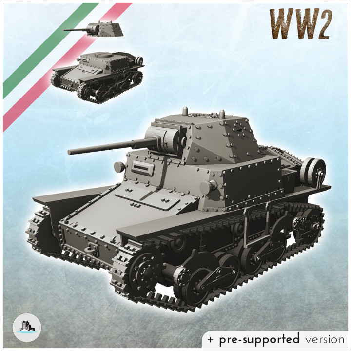 Fiat-Ansaldo L6-40 Italian light tank - Italy WW2 World War 2 Afrika Balkans Carro armato Germany German image