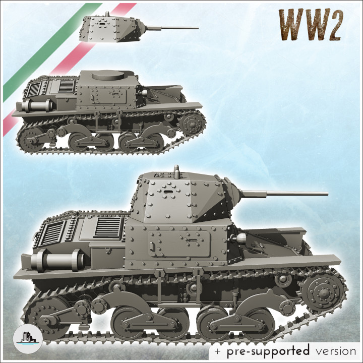 Fiat-Ansaldo L6-40 Italian light tank - Italy WW2 World War 2 Afrika Balkans Carro armato Germany German image