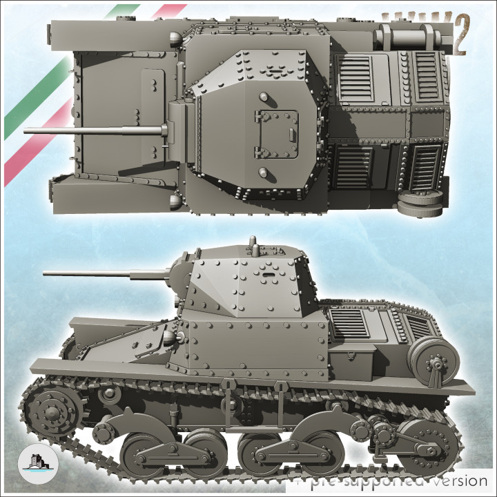 Fiat-Ansaldo L6-40 Italian light tank - Italy WW2 World War 2 Afrika Balkans Carro armato Germany German image