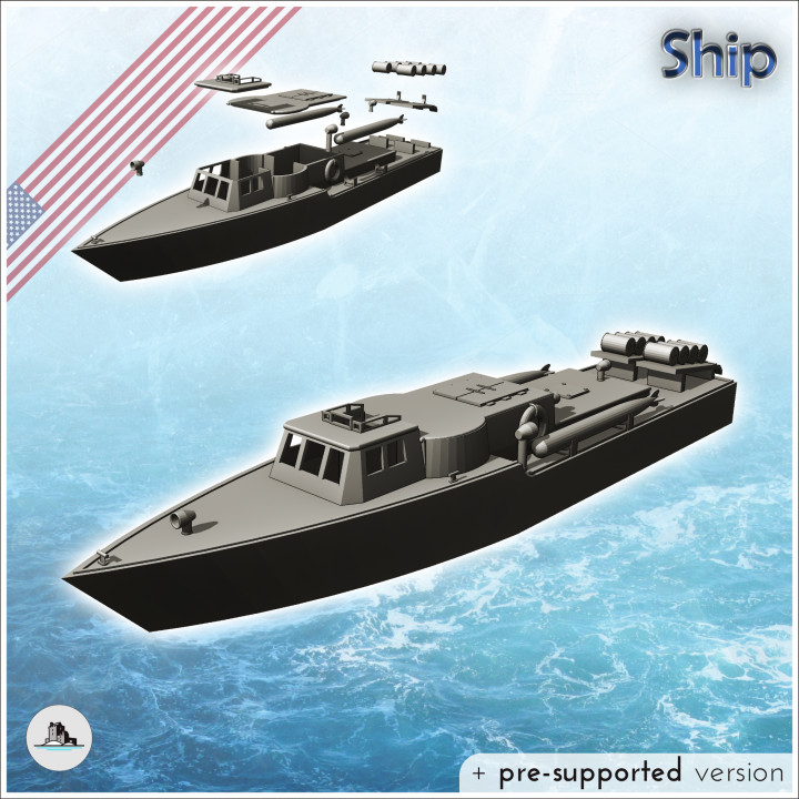 3D Printable Cold Era US military river boats pack No. 1 - Vietnam 