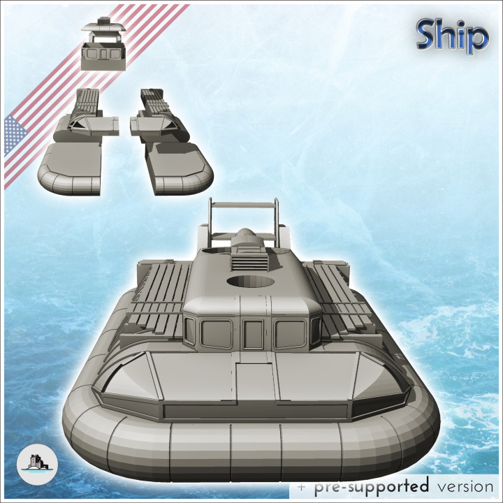 3D Printable Patrol Air Cushion Vehicle (PACV) hovercraft - Vietnam War ...