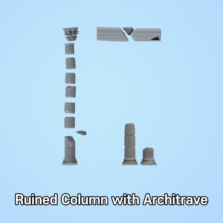 Ruined Corinthian Column with Broken Architrave image