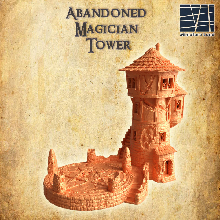 Abandoned Magician Tower - Tabletop Terrain - 28 MM image