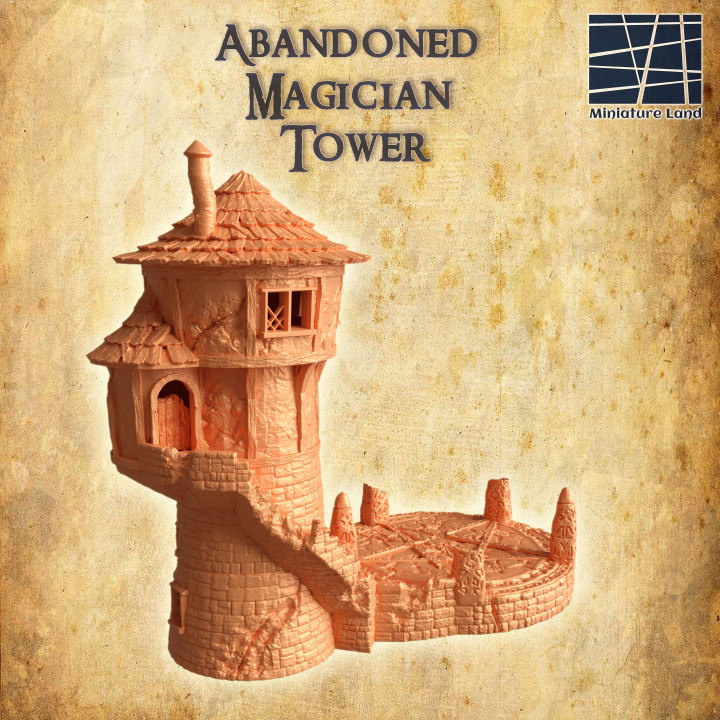 Abandoned Magician Tower - Tabletop Terrain - 28 MM image