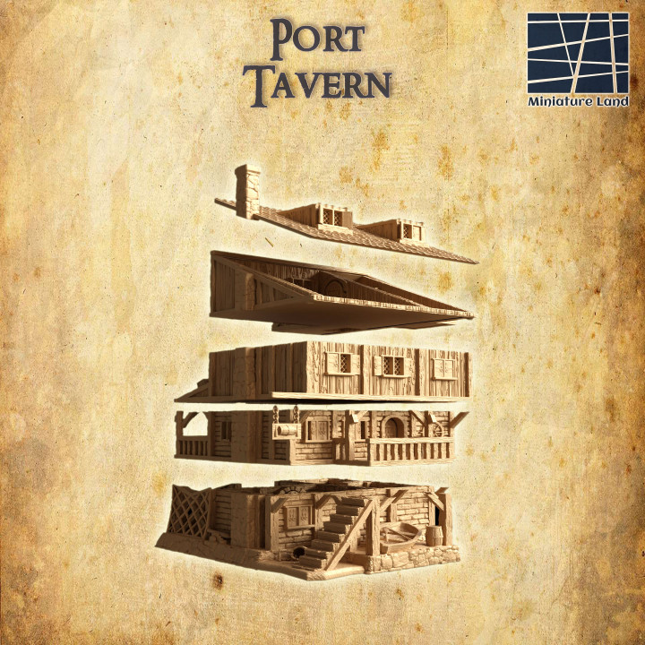 Port Tavern - Tabletop Terrain - 28 MM image