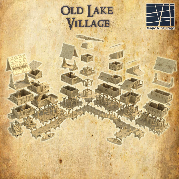 Old Lake Town - Tabletop Terrain - 28 MM