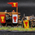 Medieval Hussite War wagon firing w. crew print image