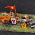 Medieval Hussite War wagon firing w. crew print image